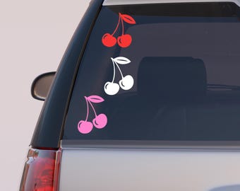 Cherry Vinyl Decal, Cherry Decal, Cherry Car Decal, Cherries Car Decal, Cherry Sticker, Cute Cherry, Girly Car Decal, Cherry Accessory