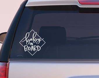 Baby on board decal, baby on board sticker, baby car decal, baby car sticker