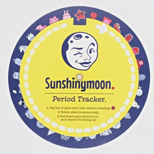 Sunshinymoon Period Tracker, Monthly tracker, reusable menstrual cycle tracker