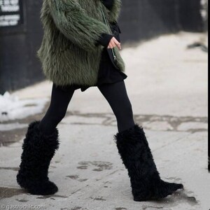 rubber boots with fur
