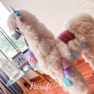 Big llama toy Big teddy stuffed animal real size teddy birthday party nursery child's room alpaca toy big Alpaca teddy-handmade image 3