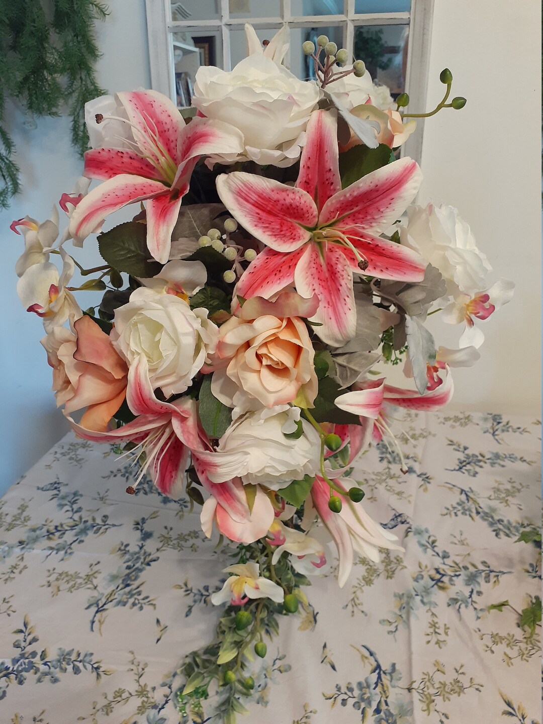 Cascading Stargazer Lily Bouquet Etsy