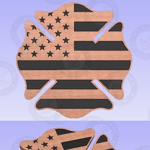 Maltese Cross American Flag - CNC Digital File - VCarve - Aspire - Cricut- Silhouette - svg - dxf - eps - ai - pdf Direct Download File