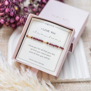 Bracelet Je t'aime, bracelet Love Morse, cadeau message secret, cadeau d'anniversaire, cadeau pour petite amie, cadeau de Saint-Valentin, pour elle