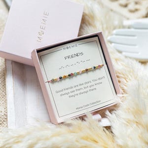 Bracelet de l'amitié, bracelet Besties code Morse, cadeau meilleur ami, cadeaux BFF, bracelet meilleur ami, cadeau personnalisé, message caché