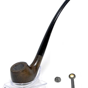Tobacco Pipe Bent Handmade with Sandalwood free Stand and Cleaning Tool