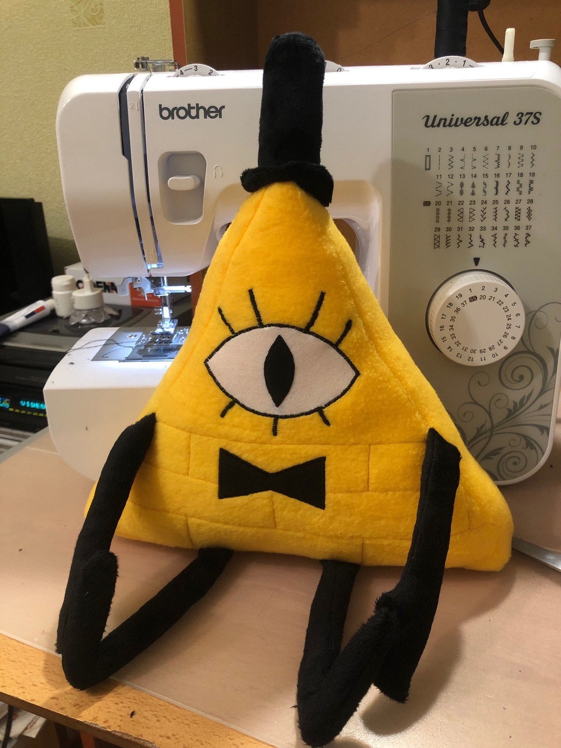 Bill Cipher Plush Toy from Gravity Falls Etsy