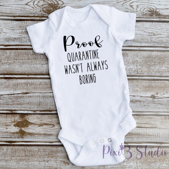 Quarantine Baby Onesies® Birth Announcement Pregnancy Etsy