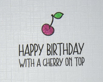 Cherry on top, A6 Birthday card