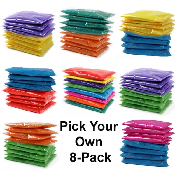 Grad Pack - Pick Your Own 8 Powder Packets by Color Blaze - Senior Graduation Pictures Photoshoot Holi Powder - Pick Your School Colors!