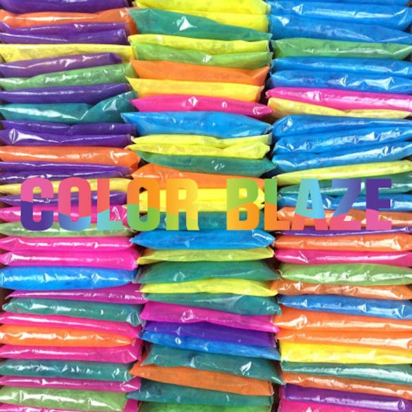 50 Individual Color Powder Packets - Holi Powder, Fun Runs, Backyard Birthday, Youth Group, Color War, Outdoor Fun