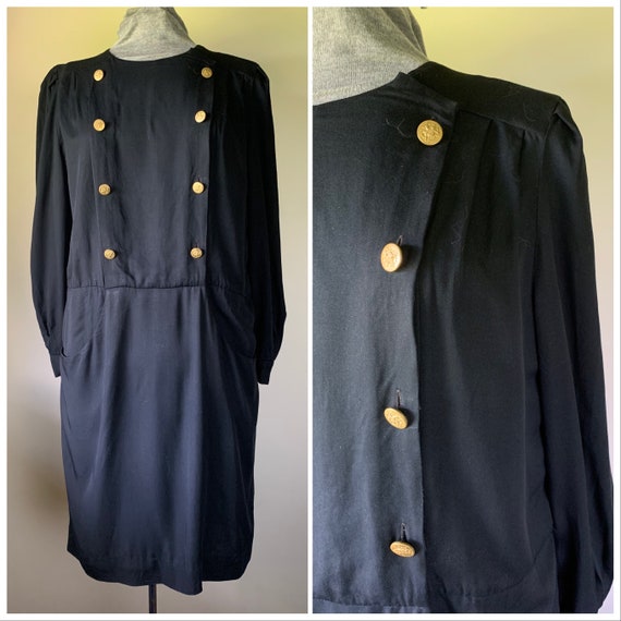Vintage Albert Nipon 1980’s Drop Waist Dress