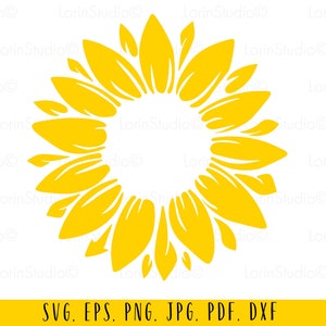 Download Sunflower Bundle Svg Sunflower Svg Sunflower Monogram Etsy