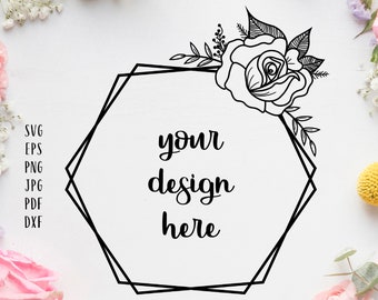 Download Floral Hexagon Etsy