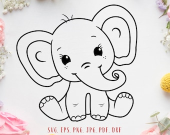 Download Baby Elephant Svg Etsy
