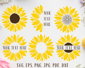 Download Sunflower Monogram Etsy
