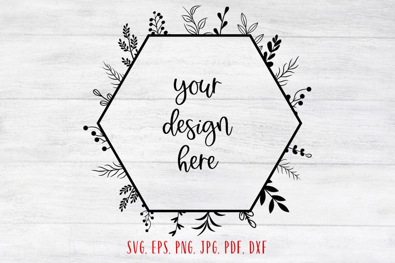Download Floral hexagon frame svg Geometric floral frame svg ...