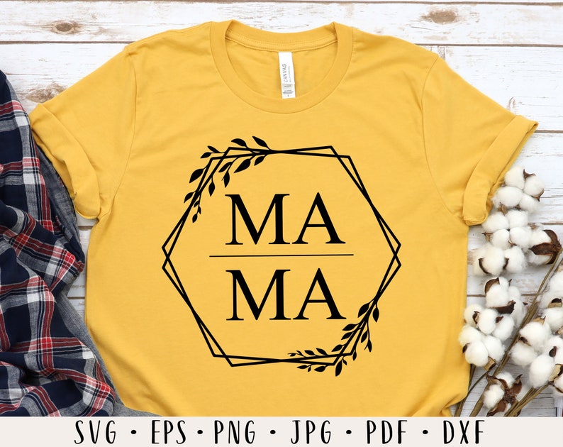 Download Mama floral hexagon Mama svg Mama leaves frame Mama png ...