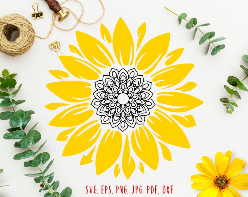 Download Sunflower mandala svg Sunflower decal svg Sunflower svg ...