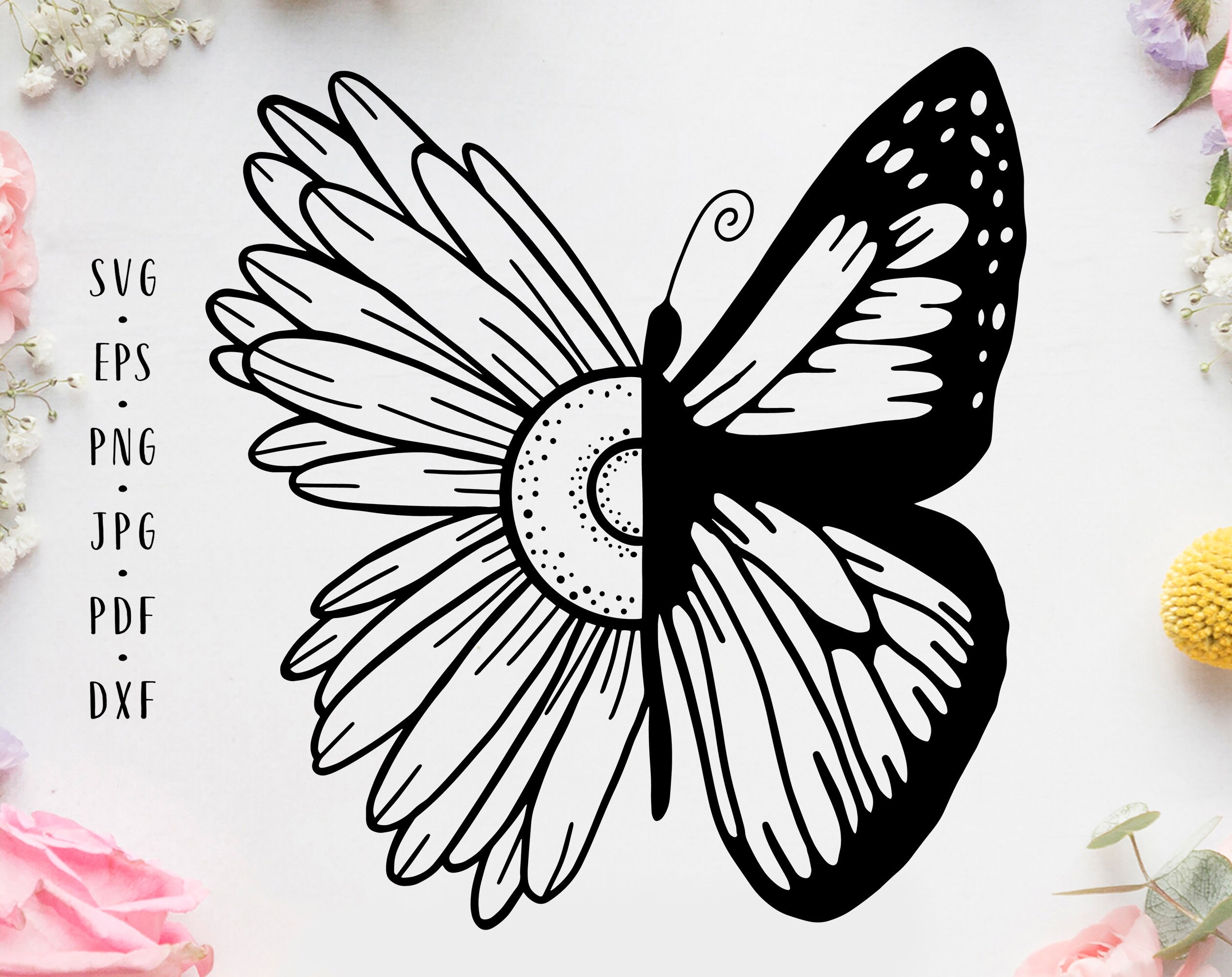 Download Sunflower Svg Daisy Butterfly