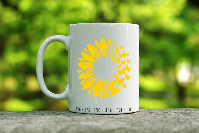 Download Sunflower butterfly svg Sunflower monogram Sunflower svg ...