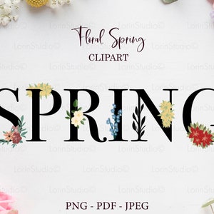 Floral spring clipart Floral spring png Botanical clipart Spring shirt png spring printable Spring clip art Spring sublimation Spring design