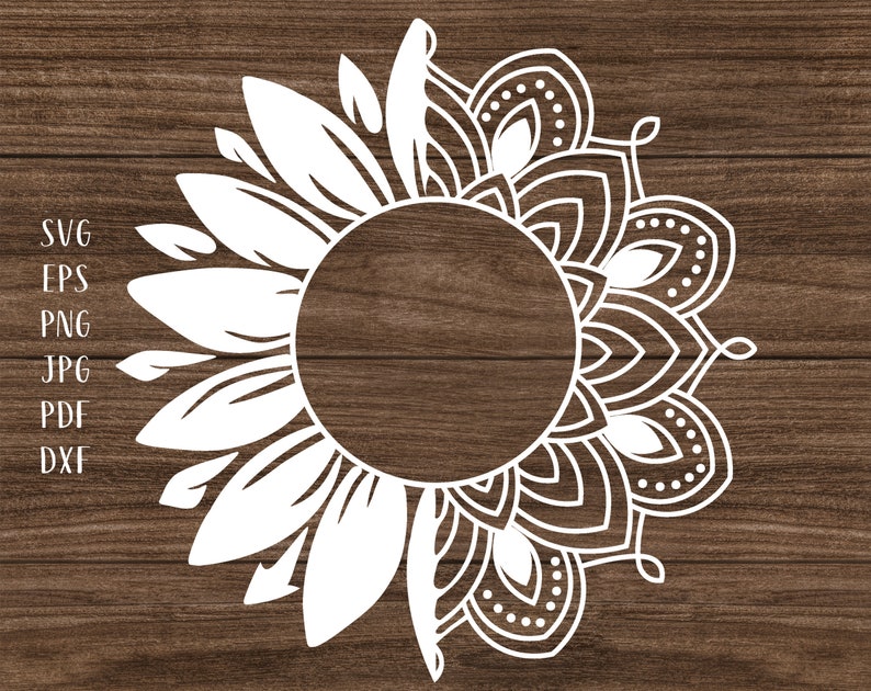 Sunflower Mandala Svg Sunflower Cut File Sunflower Decal Svg | Etsy