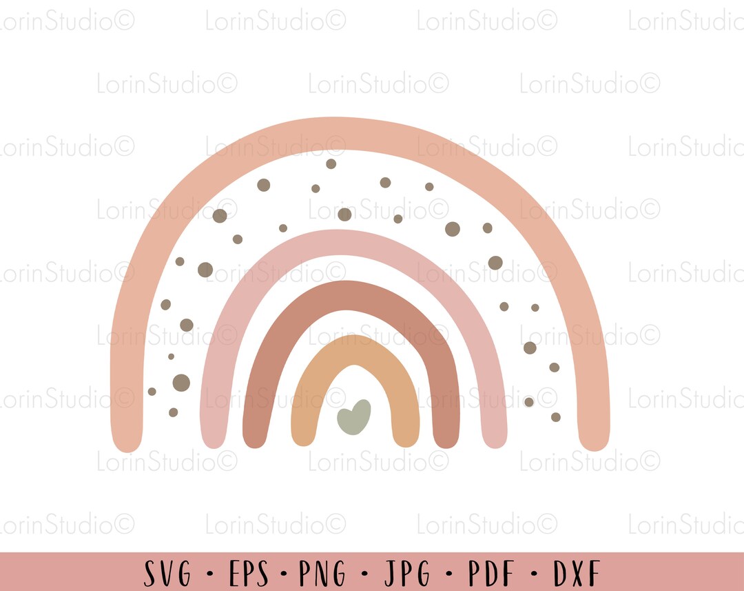 Rainbow Svg Pastel Color Rainbow Boho Rainbow Clipart Nursery Rainbow ...