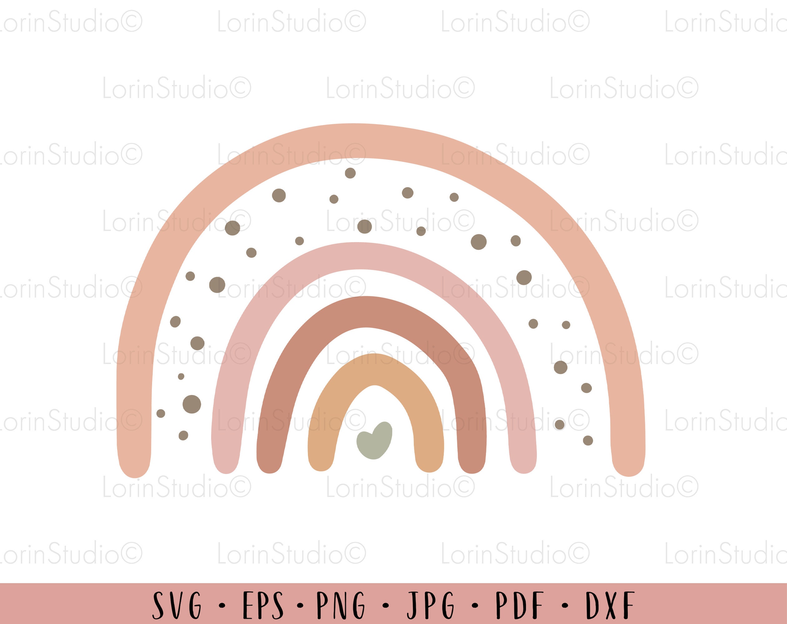 Rainbow Svg Pastel Color Rainbow Boho Rainbow Clipart Nursery Rainbow ...