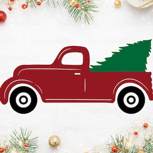 Christmas truck svg Christmas svg Christmas truck cut file Christmas truck png Christmas truck clipart Christmas red truck Red truck svg