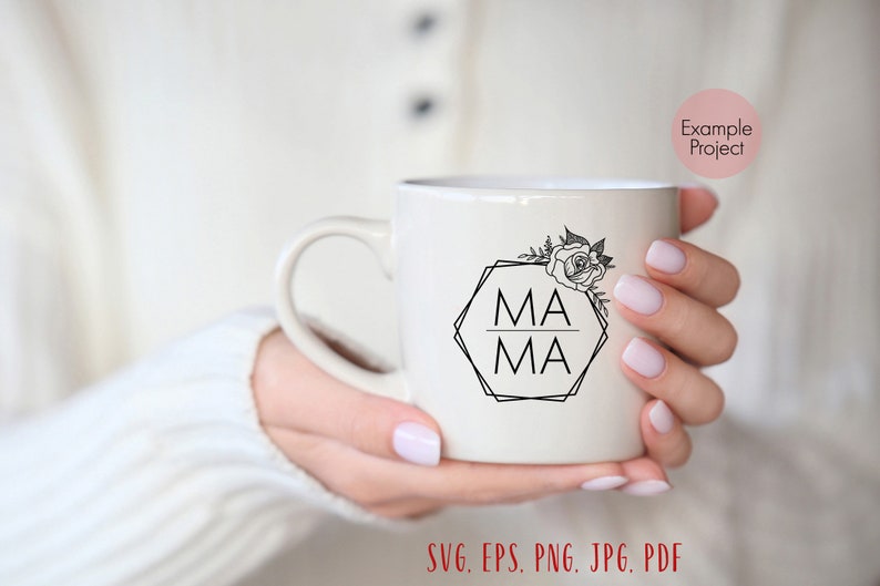 Mama floral hexagon svg Mothers day modern svg Mama clipart Mama hexagon svg Mothers day shirt svg Mama floral frame Mom svg Mama vector image 9