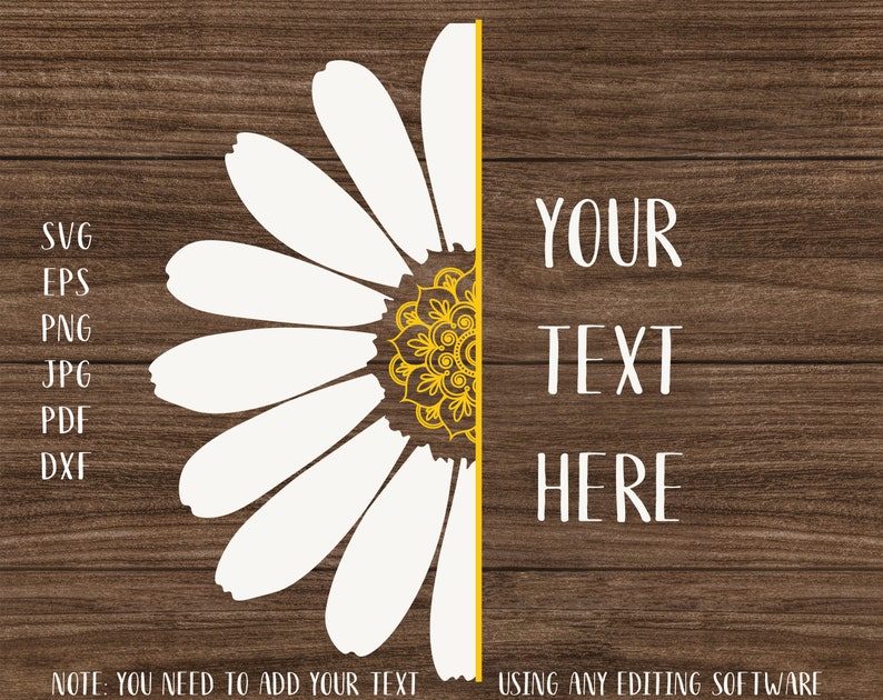 Download Daisy mandala svg Half of a daisy svg White flower svg ...