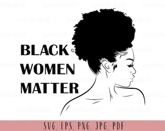 Black women matter svg Afro woman svg Afro american svg Afro female Black woman svg Black women svg BLM svg I cant breathe svg Afro girl svg