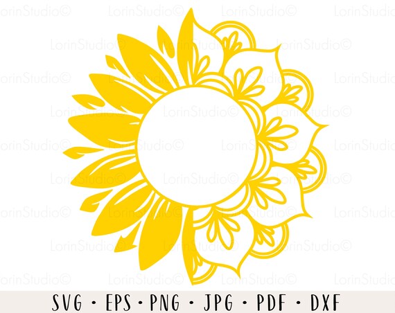 Download Sunflower Mandala Svg Floral Mandala Svg Sunflower Cut File Etsy