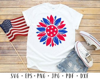 4 de julio svg girasol patriótico svg 4 de julio svg usamos la bandera de EE.UU. svg bandera americana svg Patriotic svg Sunflower svg svg