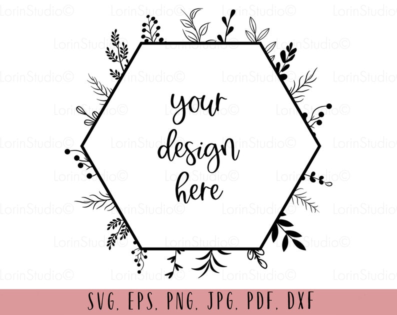 Download Floral hexagon frame svg Geometric floral frame svg ...