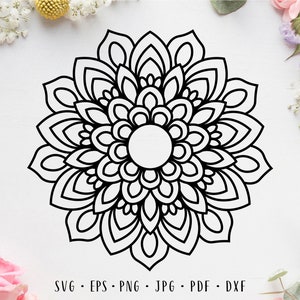 Floral mandala svg, Mandala svg, Mandala png, Mandala decal svg, Flower mandala svg, Mandala stencil svg, Floral svg, Mandala wedding svg