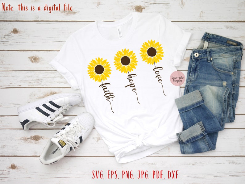 Faith hope love svg Sunflower bundle svg Sunflower svg ...