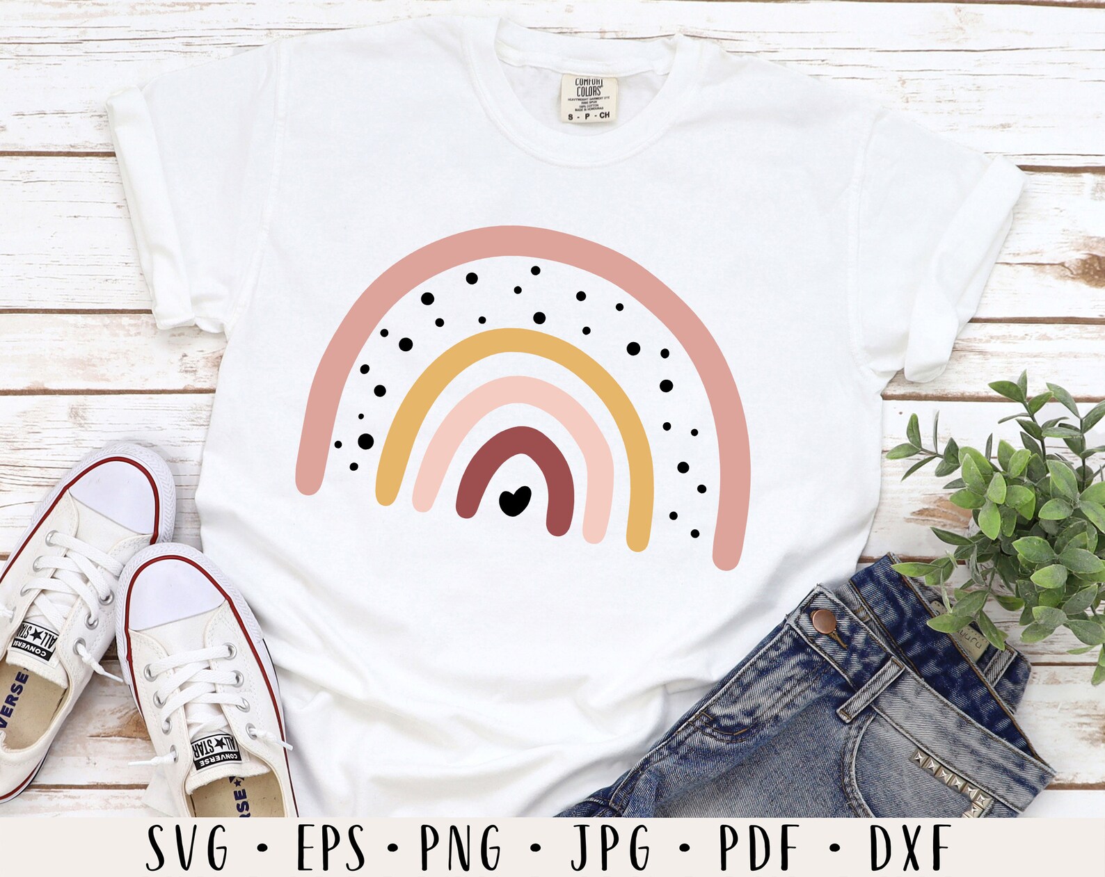 Rainbow Svg Boho Rainbow Clipart Nursery Rainbow Pastel Color Rainbow ...