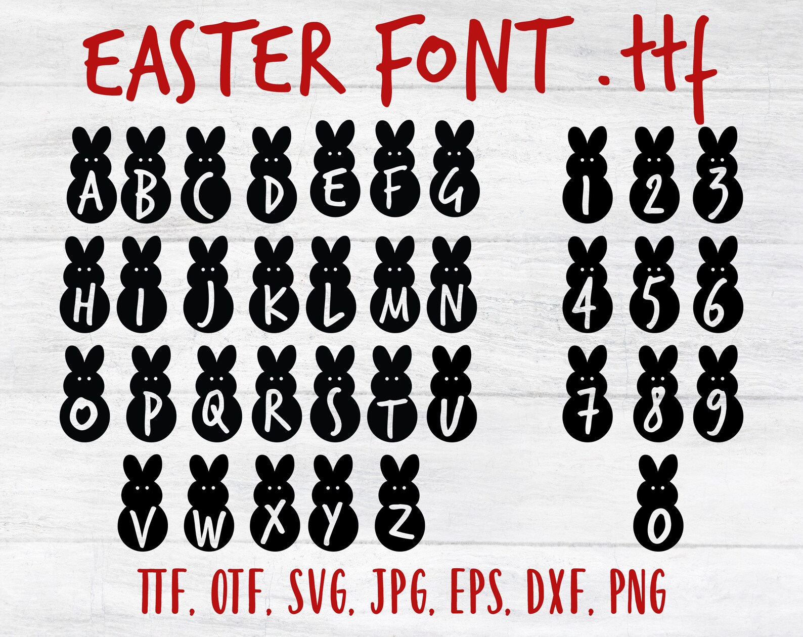 Easter Font Easter Svg Easter Font Svg Bunny Rabbit Svg Easter Etsy
