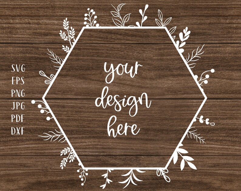 Download Floral hexagon frame svg Geometric floral frame svg ...