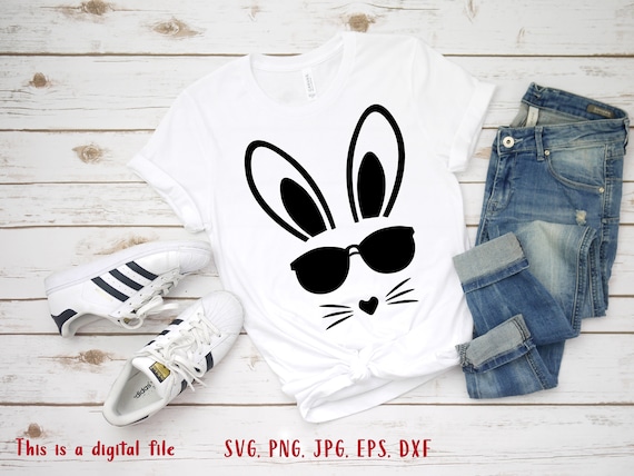 Boy easter svg Cool easter svg Easter shirt svg Cool bunny face svg Bunny rabbit svg Bunny svg Peeps svg Easter card svg Easter bunny svg