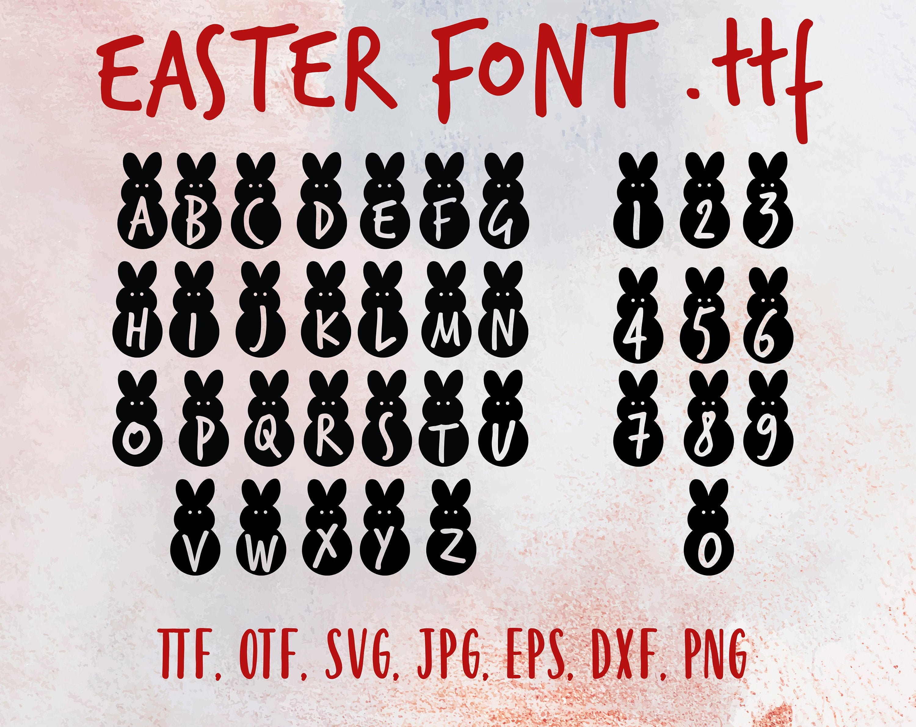 Easter Font Easter Svg Easter Font Svg Bunny Rabbit Svg Easter - Etsy