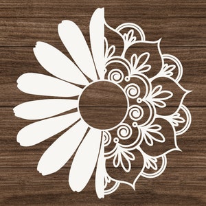 Daisy mandala SVG Daisy SVG Daisy sticker SVG Daisy shirt SVG Zonnebloem SVG Floral Mandala SVG Zonnebloem bruiloft SVG Zonnebloem PNG Floral SVG
