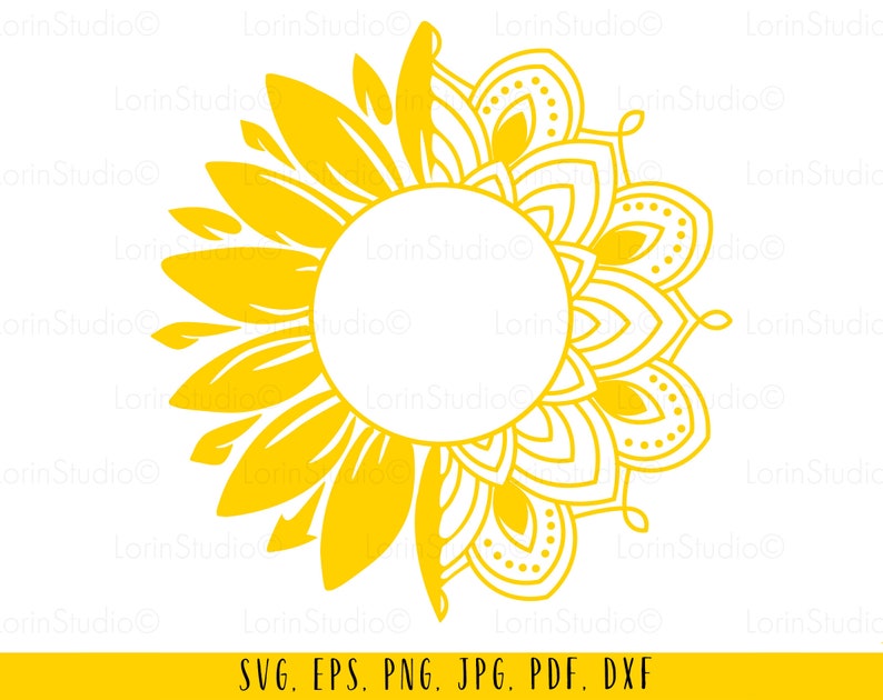Download Sunflower mandala svg Sunflower cut file Sunflower decal ...