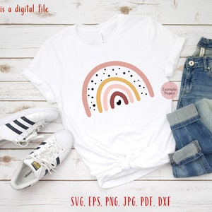 Rainbow Svg Boho Rainbow Clipart Nursery Rainbow Pastel Color Rainbow ...