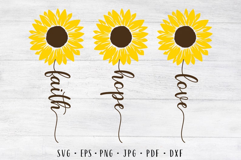 Download Faith hope love svg Sunflower bundle svg Sunflower svg ...