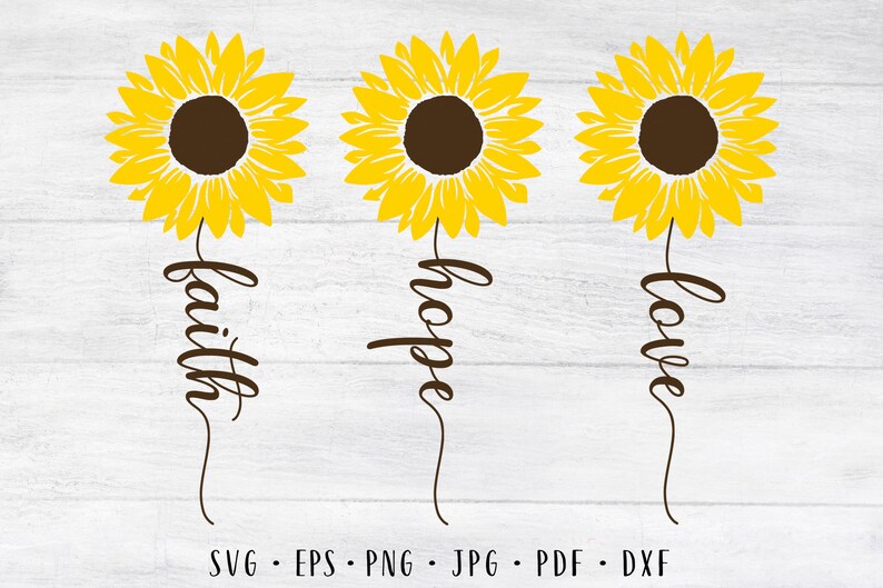 Download Faith hope love svg Sunflower bundle svg Sunflower svg ...