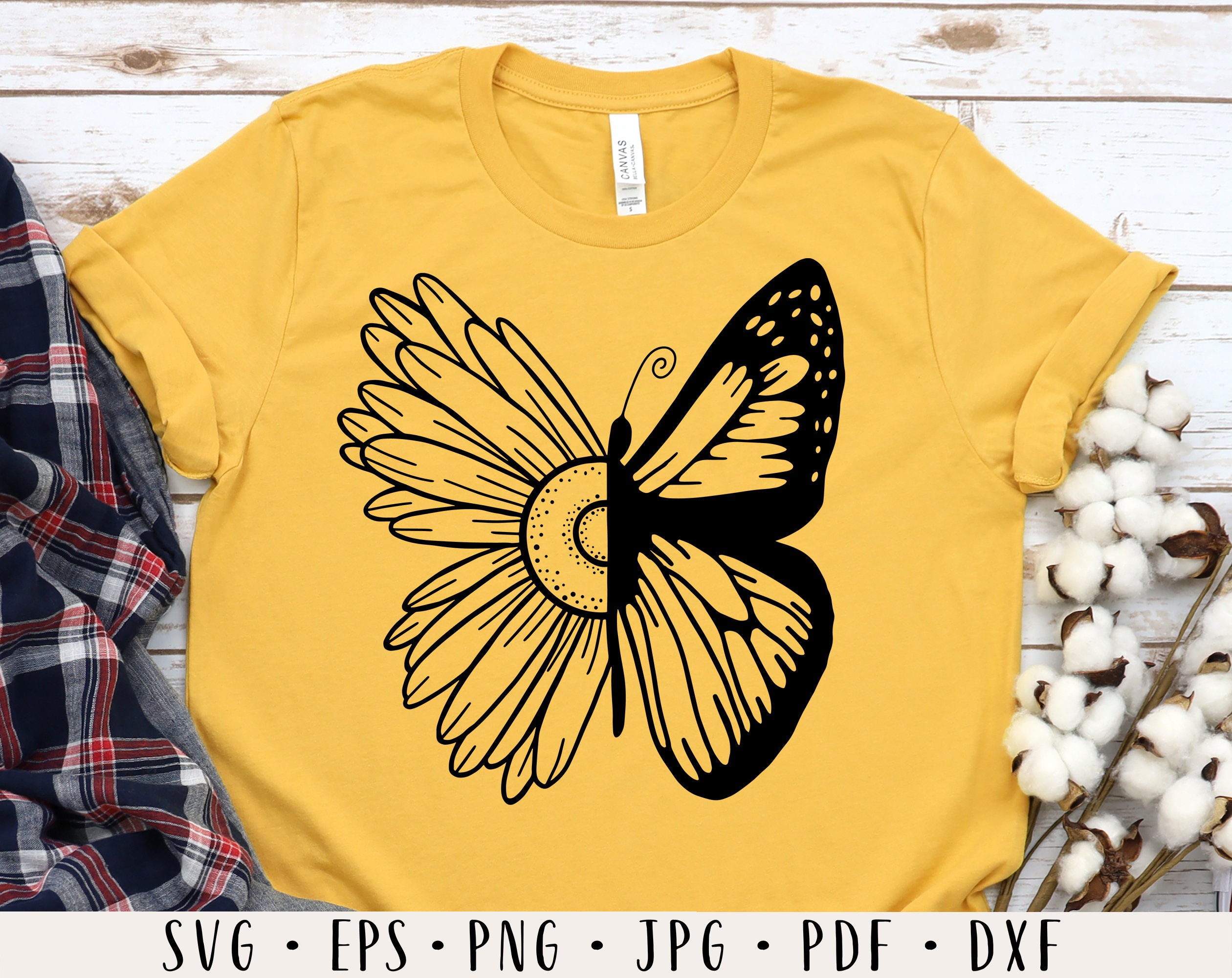 Download Sunflower butterfly svg Daisy butterfly svg Daisy svg | Etsy