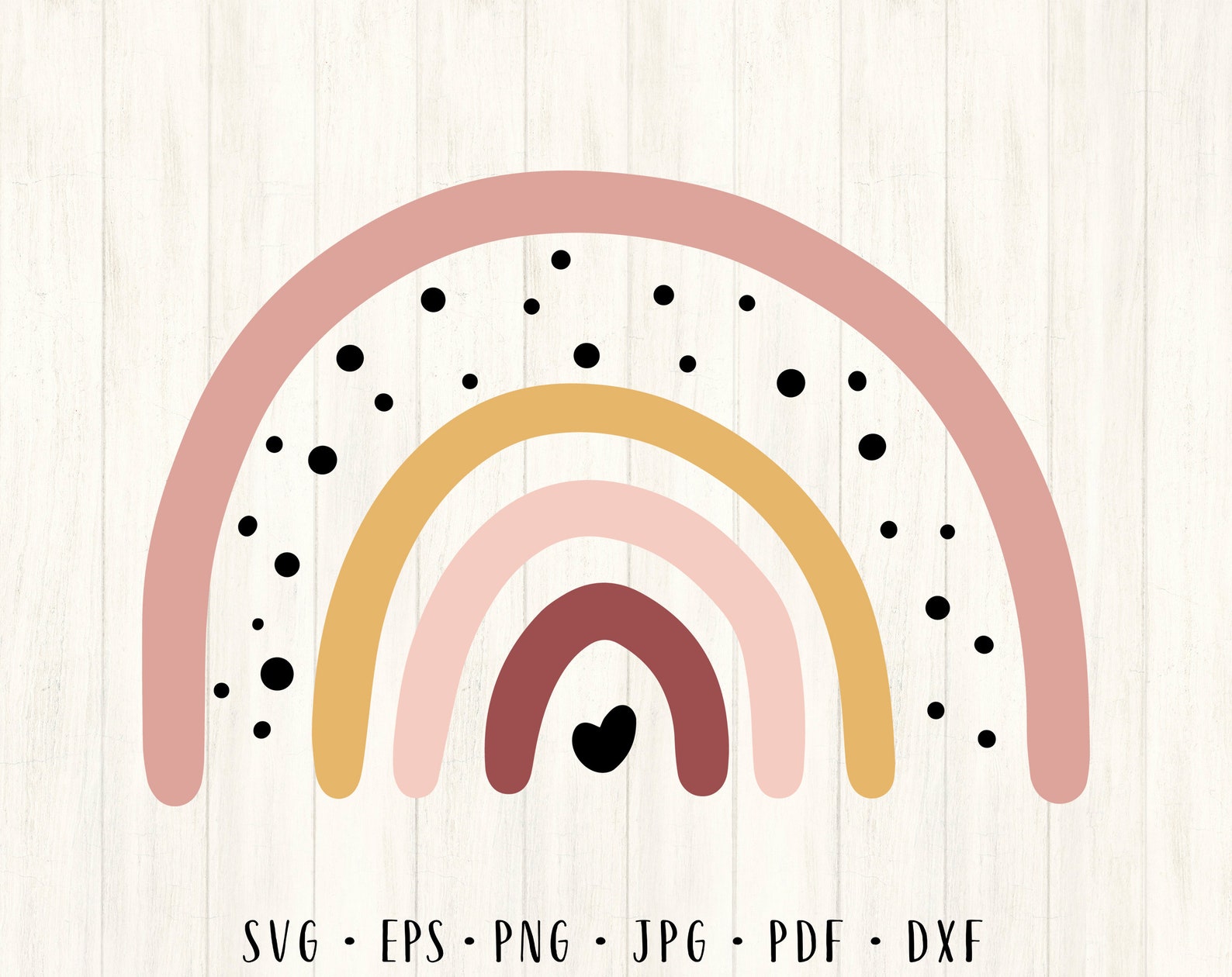 Rainbow Svg Boho Rainbow Clipart Nursery Rainbow Pastel Color Rainbow ...